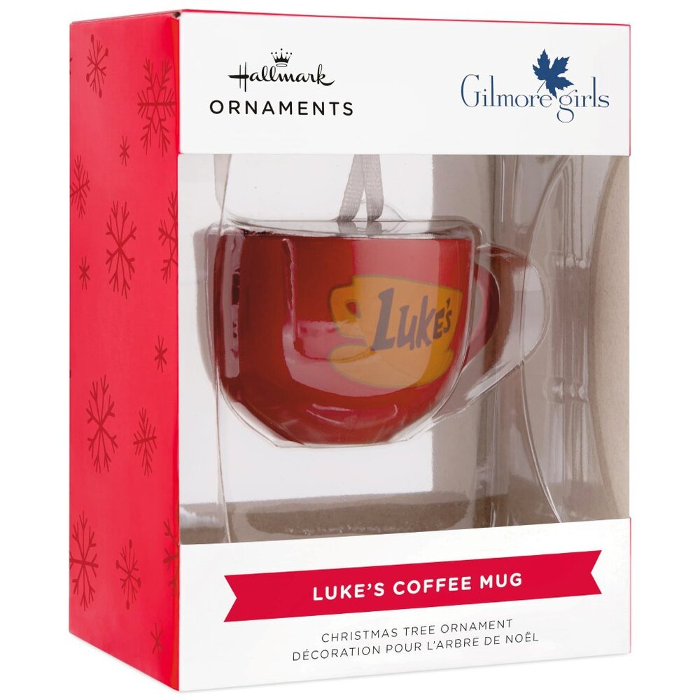 New! Gilmore Girls Luke's Diner Coffee Mug Hallmark Christmas Ornament TV Series